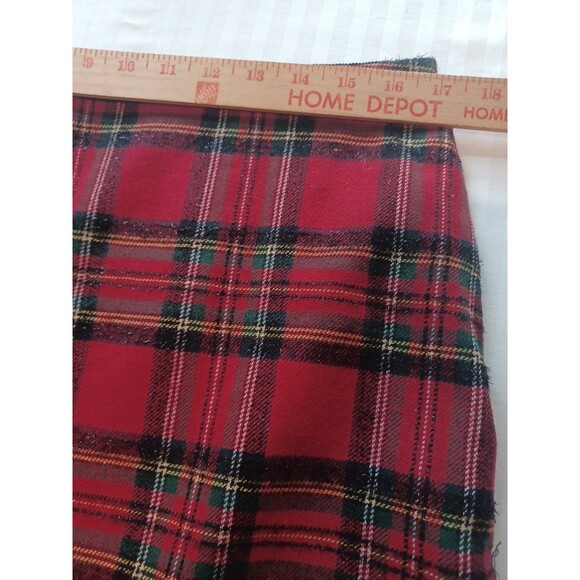 Talbots red tartan plaid woolblend skirt 12 sparkle holiday country club preppy - Picture 8 of 10